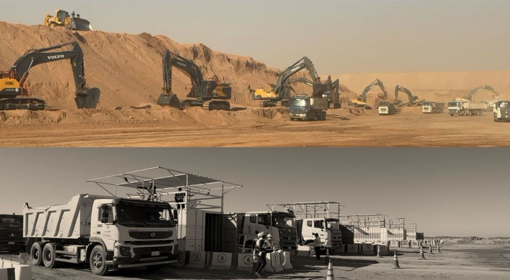 Al Mardoof earthworks machinery in Madinah